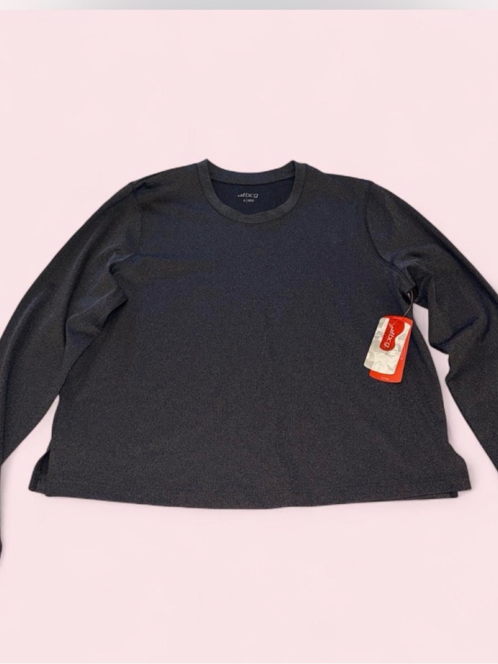 BCG women’s Crewneck Long-Sleeve Sweater - gray